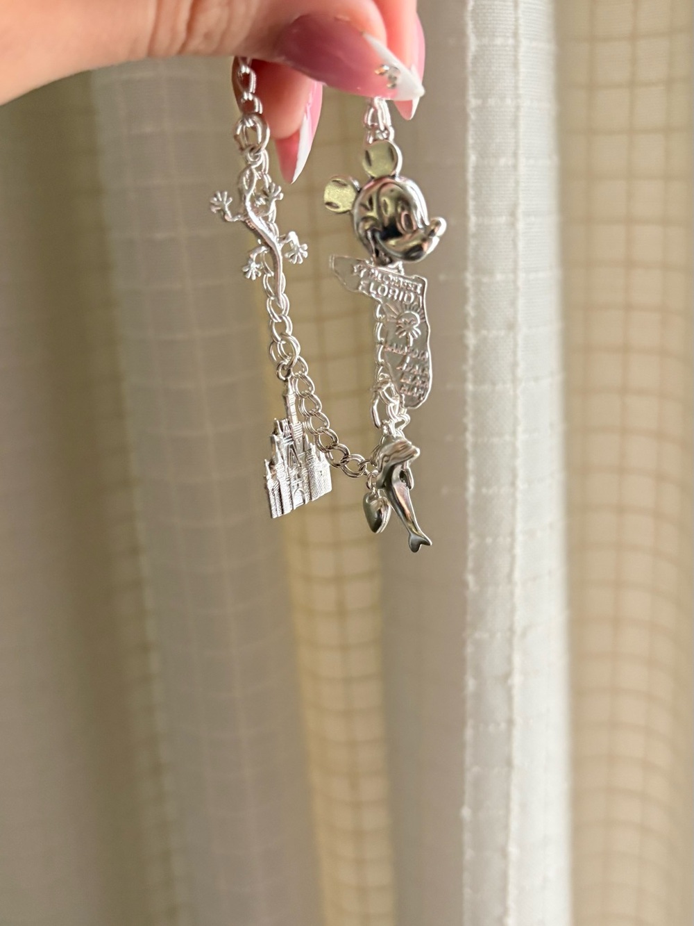 Silver Disney Charm Bracelet with Mickey & Castle Charms